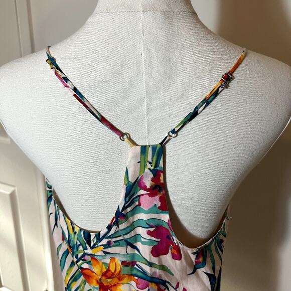 Abbeline Tropical Floral South Moon Under  Festival Boho Slip Dress Size Small - Picture 5 of 11